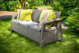 Sofa ogrodowa CORFU Max Love Seat 3-osobowy - cappuccino