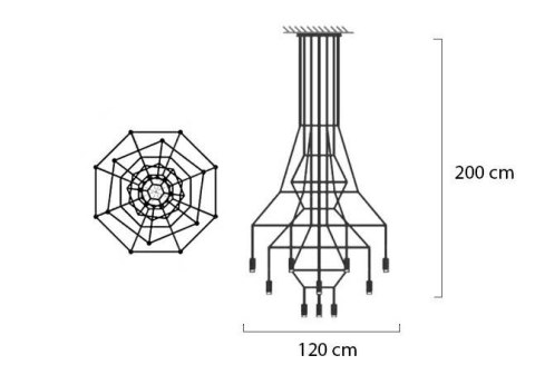 Lampa wisząca FLUS 20 czarna