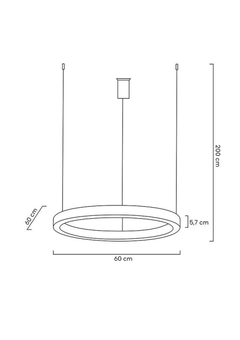 Lampa wisząca RINGO 60 srebrna - LED, stal polerowana