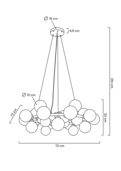 Lampa wisząca SOMBRA 72 złota