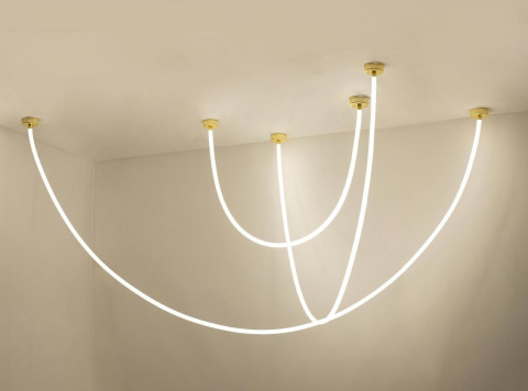 Lampa wisząca LINES 1000 złota