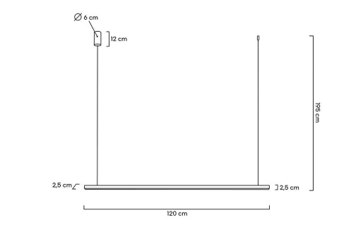 Lampa wisząca LINEA 120 złota