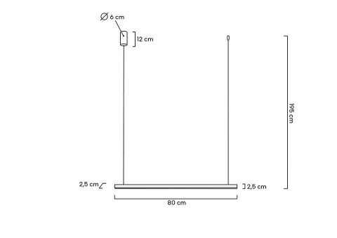 Lampa wisząca LINEA 80 złota