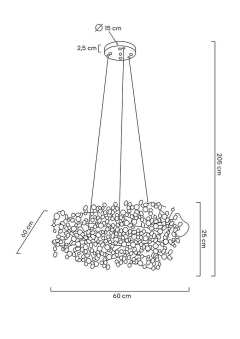 Lampa wisząca ONETTO 60 złota