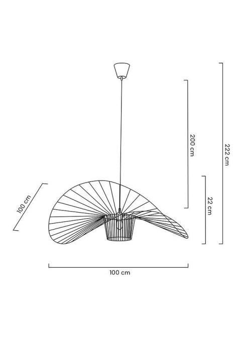 Lampa wisząca CAPELLITO FI 100 złota