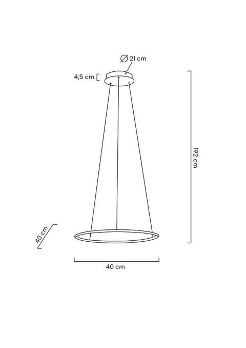 Lampa wisząca RINGO SLIM 40 złota