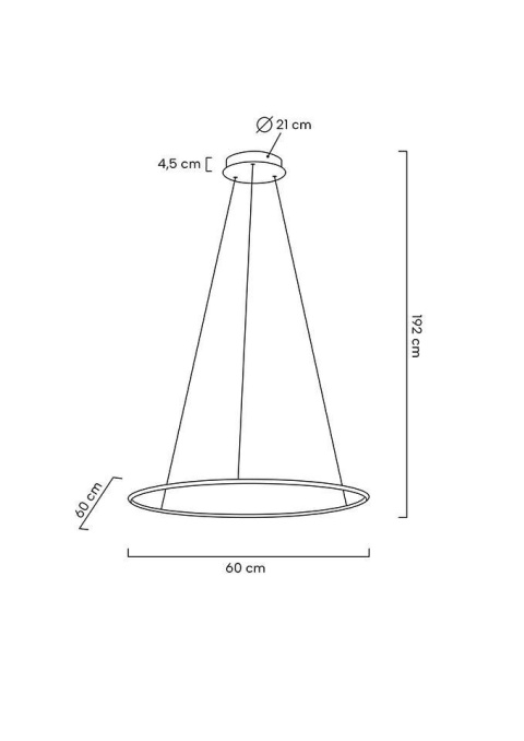 Lampa wisząca RINGO SLIM 60 złota