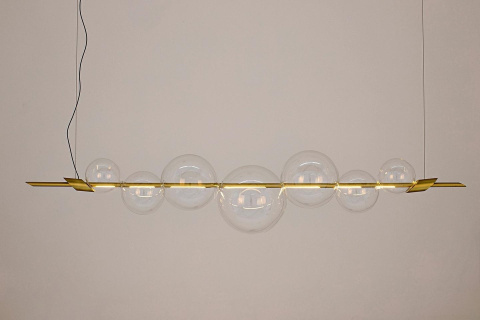 Lampa wisząca BUBBLE CLEAR 140 złota