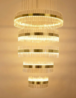 Lampa wisząca HIGIA 5 złota