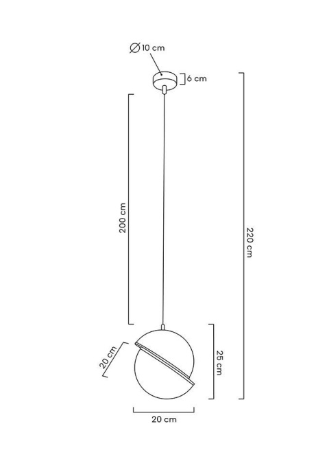 Lampa wisząca GLOVE 20 złota