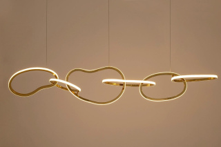 Lampa wisząca CHAIN 6 złota