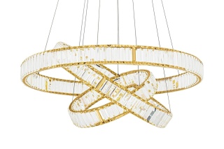 Lampa wisząca CROWN TRIPLES złota