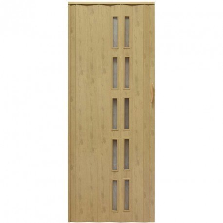 Drzwi harmonijkowe 005S-48G-90 wiąz mat G 90 cm