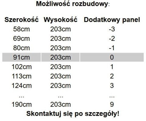Drzwi harmonijkowe 005S-48G-90 wiąz mat G 90 cm