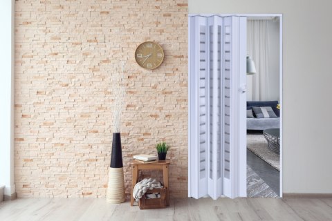 Drzwi harmonijkowe 015 B01-014-86 biały mat 86 cm