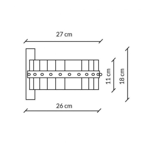 Lampa ścienna SATURN WALL złota - LED, kryształ, stal szczotkowana