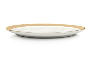 KARE talerz BELL 38 cm biało-złoty