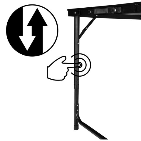 Zestaw turystyczny TRAMP BLACK WOOD czarny 120x60 cm Zestaw turystyczny TRAMP BLACK WOOD czarny 120x60 cm