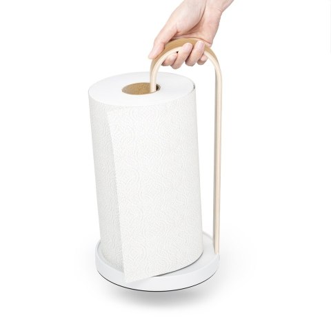 UMBRA stojak na ręcznik papierowy BELLWOOD biały/naturalny UMBRA stojak na ręcznik papierowy BELLWOOD biały/naturalny