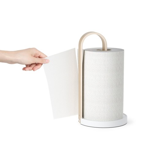 UMBRA stojak na ręcznik papierowy BELLWOOD biały/naturalny UMBRA stojak na ręcznik papierowy BELLWOOD biały/naturalny