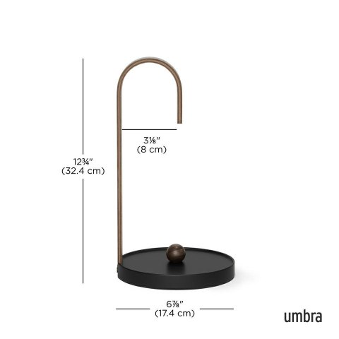 UMBRA stojak na ręcznik papierowy BELLWOOD czarny/orzech UMBRA stojak na ręcznik papierowy BELLWOOD czarny/orzech