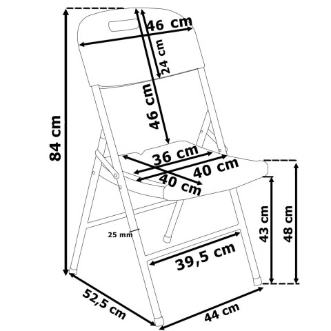 Zestaw Cateringowy WOODLAN Stół 180 cm + 6 Krzeseł