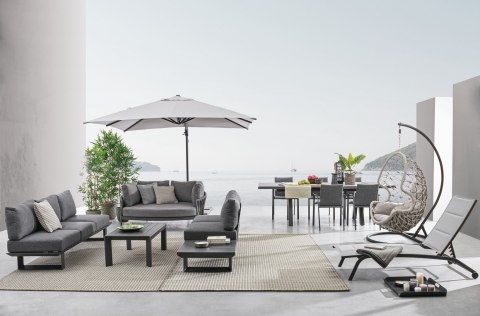 BIZZOTTO parasol ogrodowy INES jasny szary BIZZOTTO parasol ogrodowy INES jasny szary