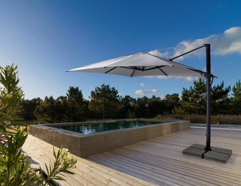 BIZZOTTO parasol ogrodowy INES jasny szary BIZZOTTO parasol ogrodowy INES jasny szary