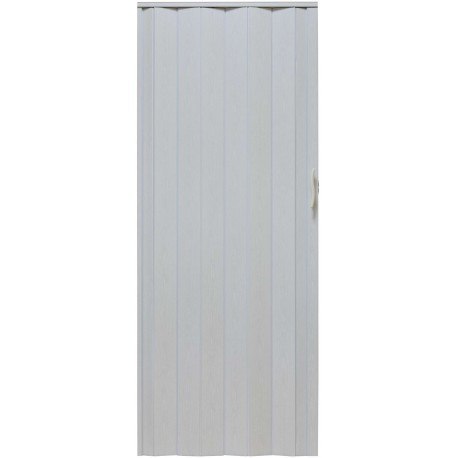 Drzwi harmonijkowe 001P-49-90 biały dąb mat 90 cm