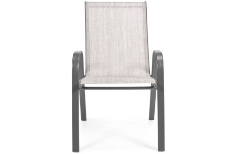 Zestaw balkonowy PORTO stół okrągły 80 cm i 2 krzesła - szary Zestaw balkonowy PORTO stół okrągły 80 cm i 2 krzesła - szary
