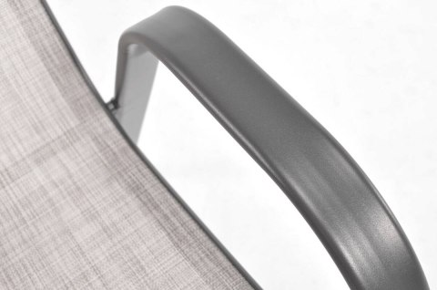 Zestaw balkonowy PORTO stół okrągły 80 cm i 2 krzesła - szary Zestaw balkonowy PORTO stół okrągły 80 cm i 2 krzesła - szary