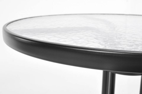 Zestaw balkonowy PORTO stół okrągły 80 cm i 2 krzesła - szary Zestaw balkonowy PORTO stół okrągły 80 cm i 2 krzesła - szary