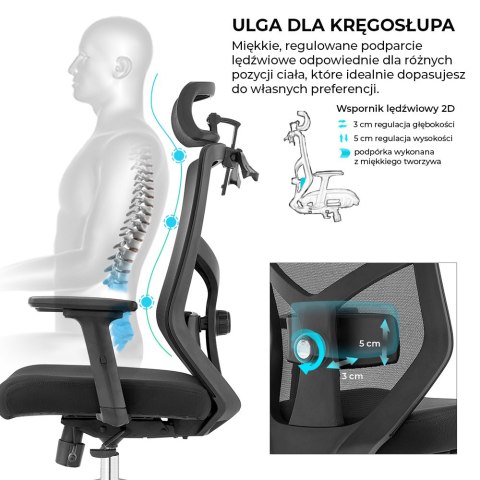 Fotel biurowy ergonomiczny Rosa bordowy ANGEL ANGEL Fotel biurowy ergonomiczny Rosa bordowy ANGEL ANGEL