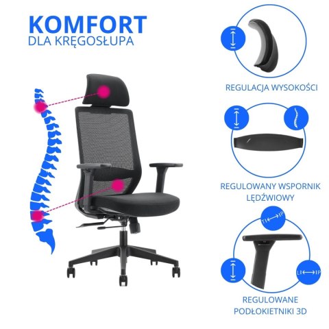 Fotel ergonomiczny ANGEL biurowy obrotowy Perun ANGEL Fotel ergonomiczny ANGEL biurowy obrotowy Perun ANGEL