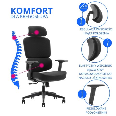 Fotel ergonomiczny ANGEL biurowy obrotowy Regulo ANGEL