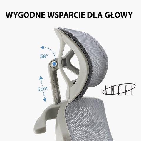 Fotel ergonomiczny ANGEL biurowy obrotowy Spino czarny ANGEL Fotel ergonomiczny ANGEL biurowy obrotowy Spino czarny ANGEL
