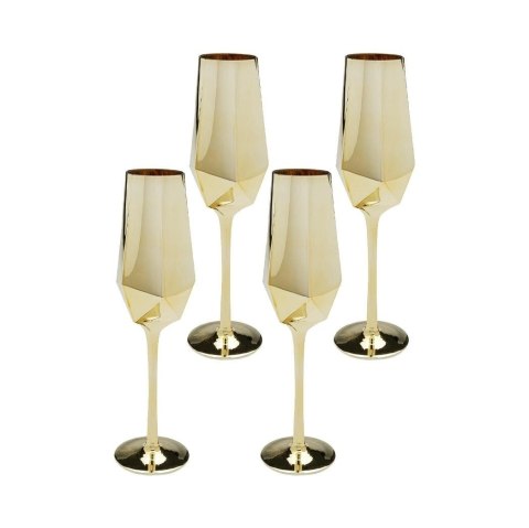KARE komplet 4 kieliszków do szampana DIAMOND 365 ml złoty KARE komplet 4 kieliszków do szampana DIAMOND 365 ml złoty