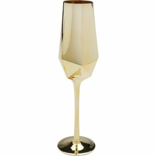 KARE komplet 4 kieliszków do szampana DIAMOND 365 ml złoty