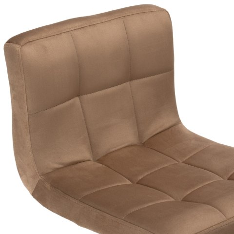 Krzesło barowe ARAKO BLACK aksamitne mokka VELVET