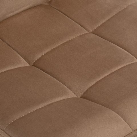 Krzesło barowe ARAKO BLACK aksamitne mokka VELVET