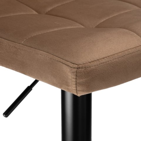 Krzesło barowe ARAKO BLACK aksamitne mokka VELVET