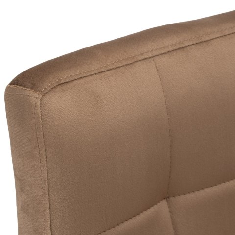 Krzesło barowe ARAKO BLACK aksamitne mokka VELVET