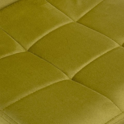 Krzesło barowe ARAKO BLACK aksamitne oliwkowe VELVET