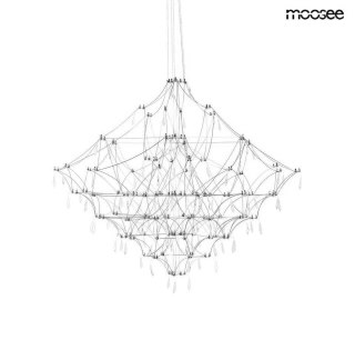MOOSEE lampa wisząca CONSTELATION 77 - LED, stal szczotkowana