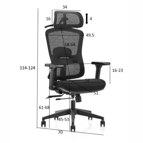 Fotel ergonomiczny ANGEL biurowy obrotowy Marmo ANGEL Fotel ergonomiczny ANGEL biurowy obrotowy Marmo ANGEL