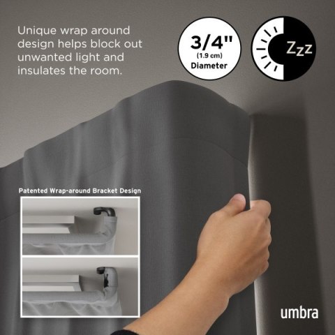 UMBRA karnisz TWILIGHT 76 - 213 cm czarny mat UMBRA karnisz TWILIGHT 76 - 213 cm czarny mat