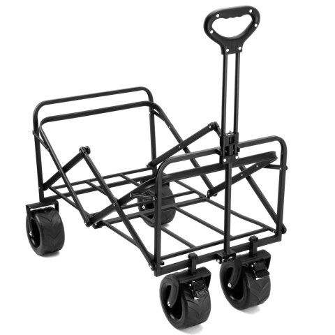 Wózek transportowy plażowy składany KORAL czarny