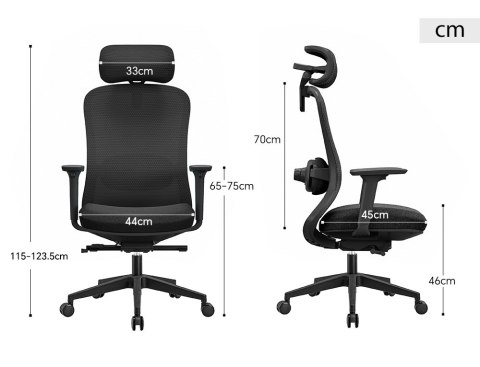 Fotel biurowy ergonomiczny ANGEL fizjO z funkcją masażu ANGEL
