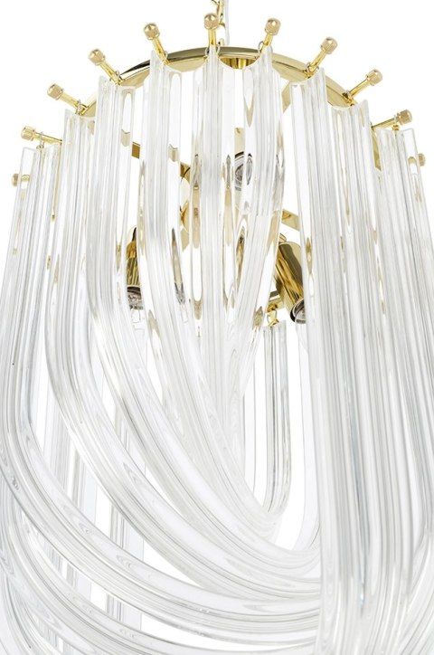 Lampa wisząca MURANO S złota - szkło, metal Lampa wisząca MURANO S złota - szkło, metal