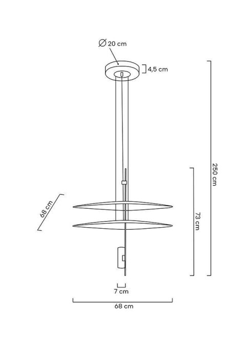 MOOSEE lampa wisząca PARROT 68 złota MOOSEE lampa wisząca PARROT 68 złota